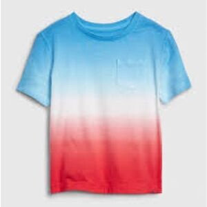 GAP Kids Blue and Red Ombre Playtime Favorite T-Shirt Unisex Sz 2 Years